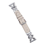 Cinturino per orologio xDfind in metallo ibrido pelle a forma di V, 22mm