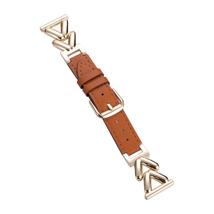 Cinturino per orologio xDfind in metallo ibrido pelle a forma di V, 22mm