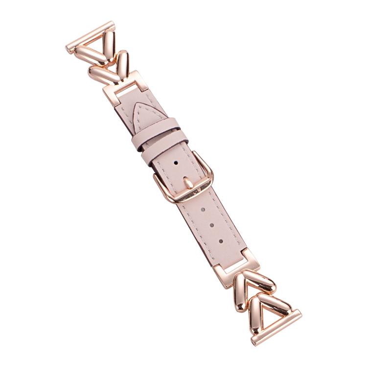 Cinturino per orologio xDfind in metallo ibrido pelle a forma di V, 22mm