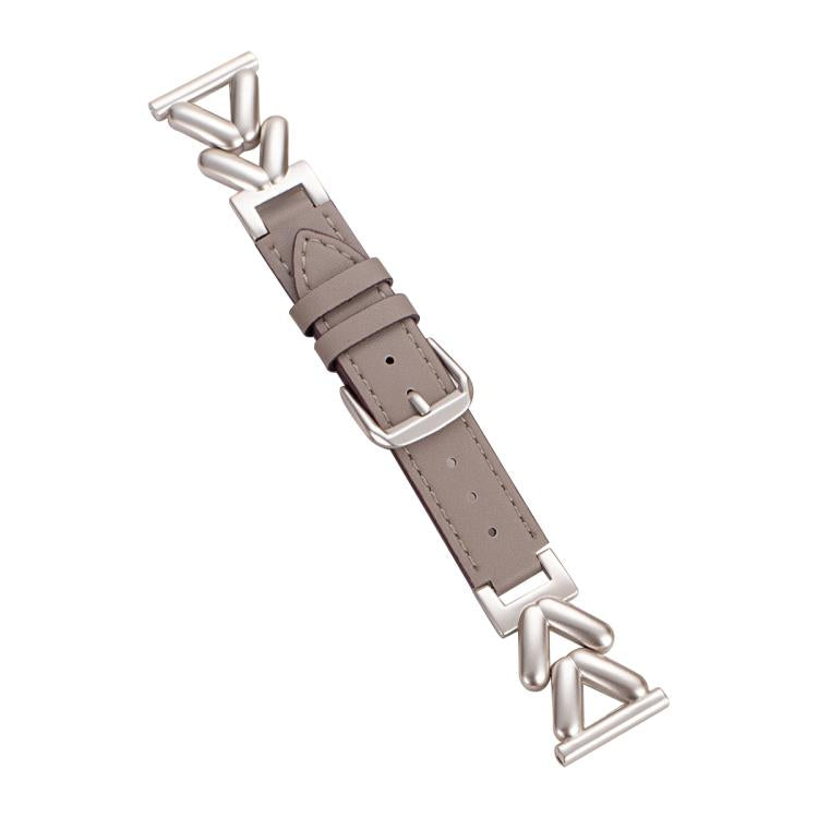 Cinturino per orologio xDfind in metallo ibrido pelle a forma di V, 22mm