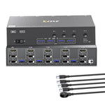 KCEVE KC-KVM403DH 4 IN 1 OUT DP/HD USB 3.0 4K 144Hz KVM Switch, EU Plug, US Plug, UK Plug, AU Plug