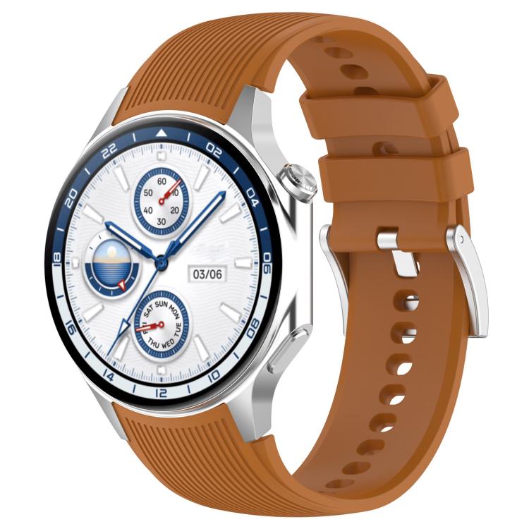 Cinturino per orologio in silicone con fibbia argentata xDfind, For OPPO Watch X / X2 / OnePlus Watch 2
