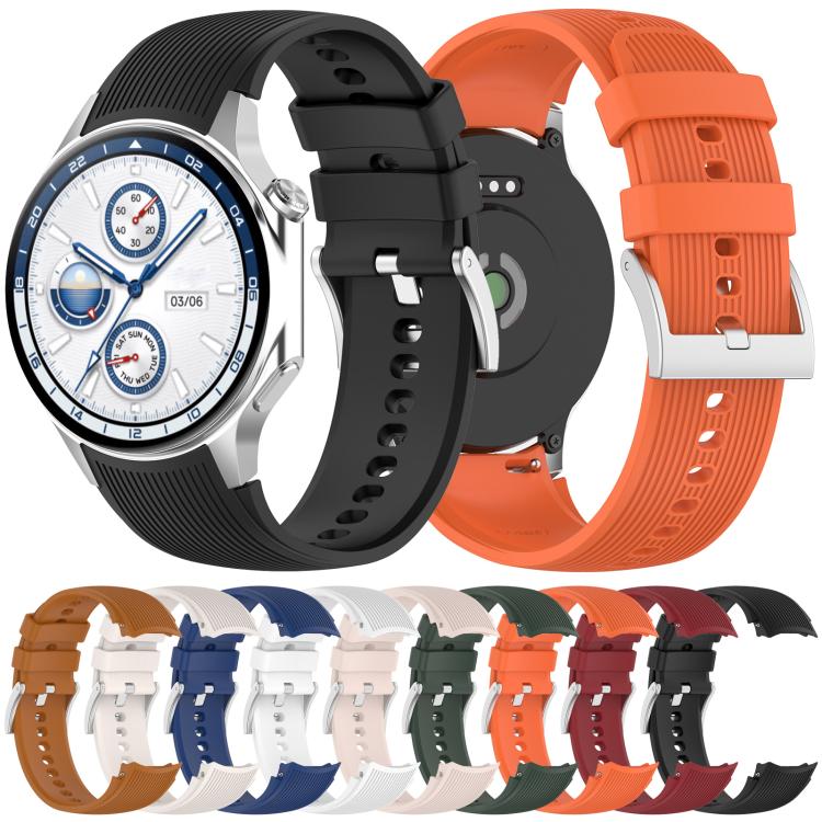 Cinturino per orologio in silicone con fibbia argentata xDfind, For OPPO Watch X / X2 / OnePlus Watch 2