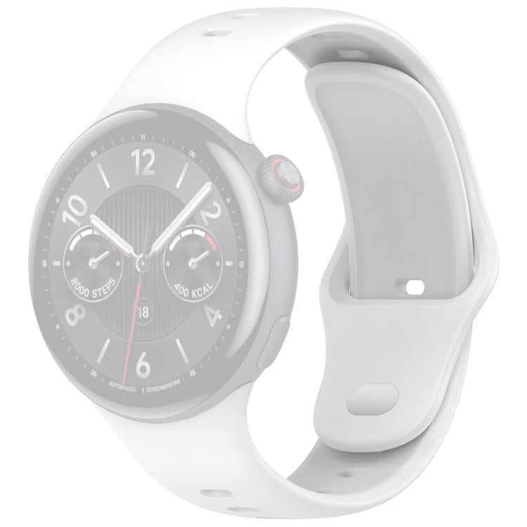 Cinturino per orologio in silicone tinta unita con fibbia argentata xDfind, For vivo Watch 5