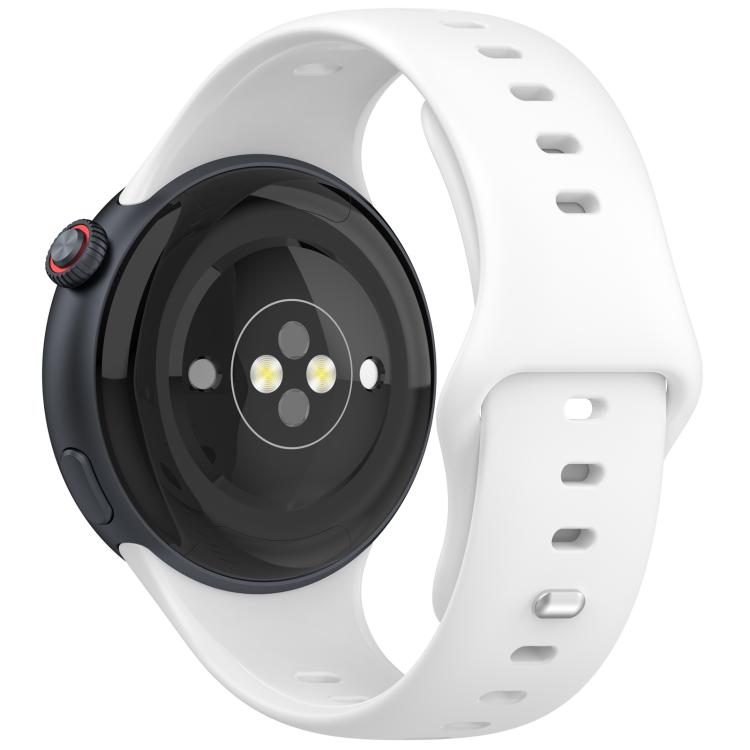 Cinturino per orologio in silicone tinta unita con fibbia argentata xDfind, For vivo Watch 5
