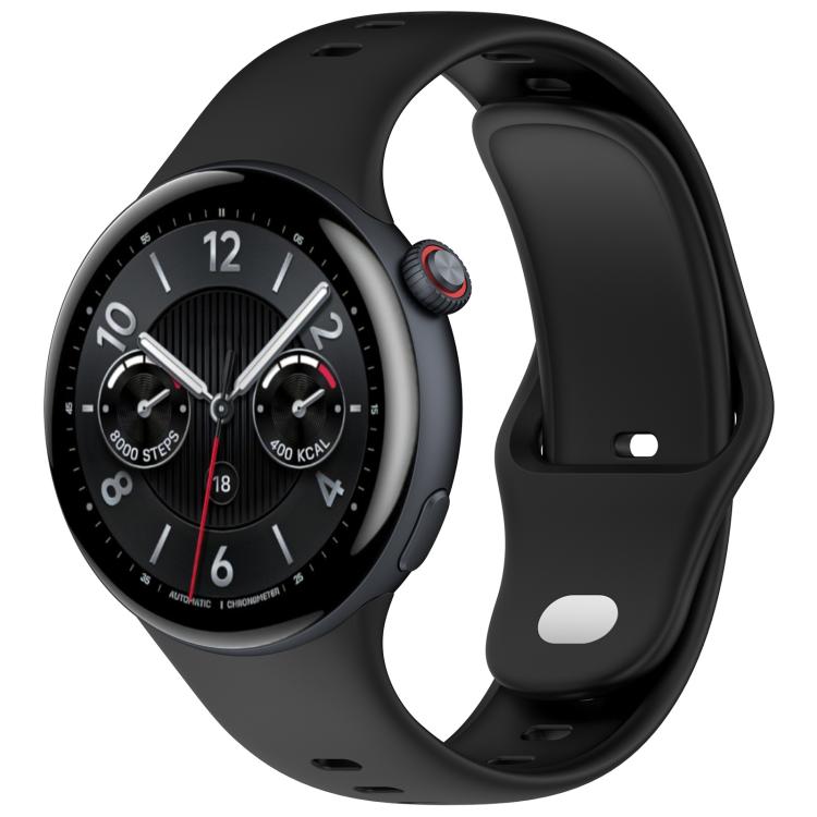 Cinturino per orologio in silicone tinta unita con fibbia argentata xDfind, For vivo Watch 5