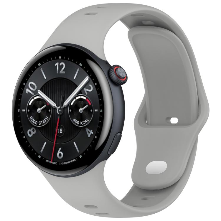 Cinturino per orologio in silicone tinta unita con fibbia argentata xDfind, For vivo Watch 5
