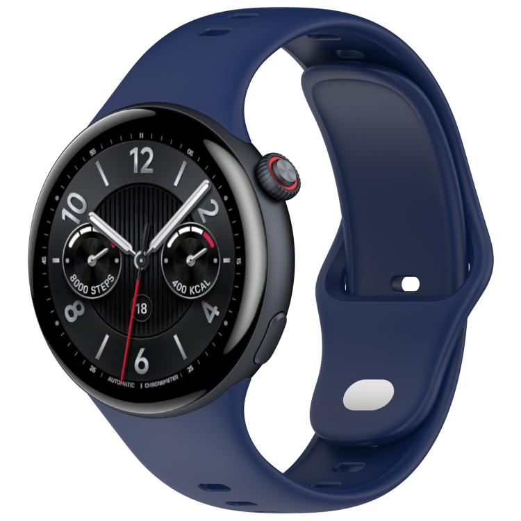 Cinturino per orologio in silicone tinta unita con fibbia argentata xDfind, For vivo Watch 5