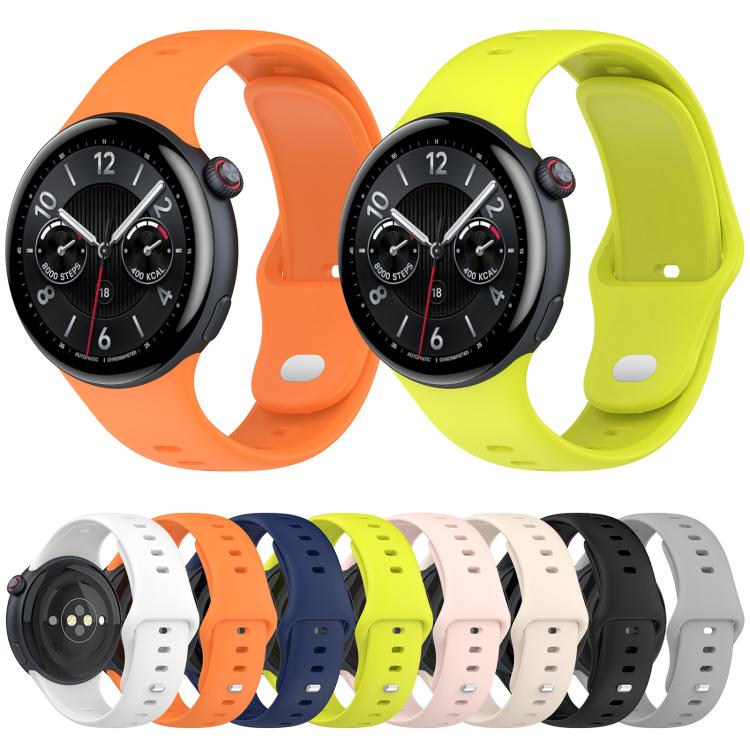 Cinturino per orologio in silicone tinta unita con fibbia argentata xDfind, For vivo Watch 5