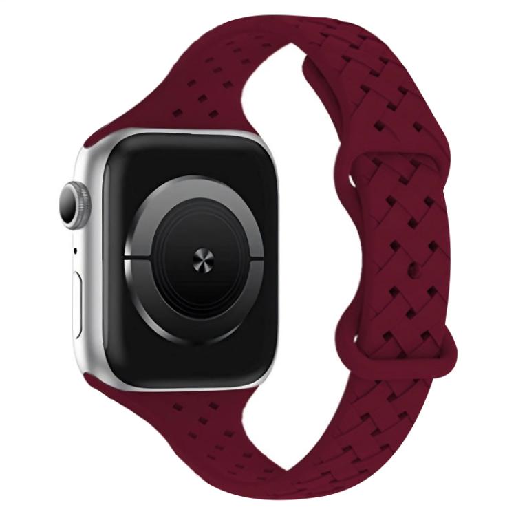 Cinturino per orologio in silicone intrecciato con fibbia a farfalla xDfind, For Apple Watch 42 / 44 / 45 / 46 / 49mm, For Apple Watch 38 / 40 / 41 / S10 42mm