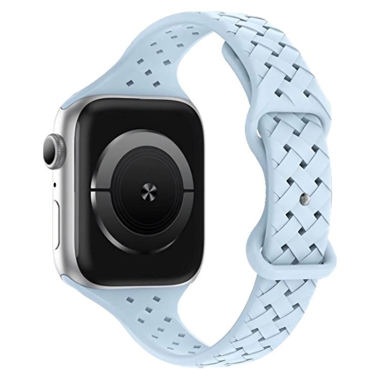 Cinturino per orologio in silicone intrecciato con fibbia a farfalla xDfind, For Apple Watch 42 / 44 / 45 / 46 / 49mm, For Apple Watch 38 / 40 / 41 / S10 42mm