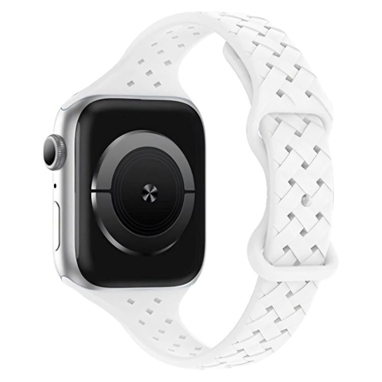 Cinturino per orologio in silicone intrecciato con fibbia a farfalla xDfind, For Apple Watch 42 / 44 / 45 / 46 / 49mm, For Apple Watch 38 / 40 / 41 / S10 42mm