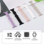 Cinturino per orologio in silicone intrecciato con fibbia a farfalla xDfind, For Apple Watch 42 / 44 / 45 / 46 / 49mm, For Apple Watch 38 / 40 / 41 / S10 42mm