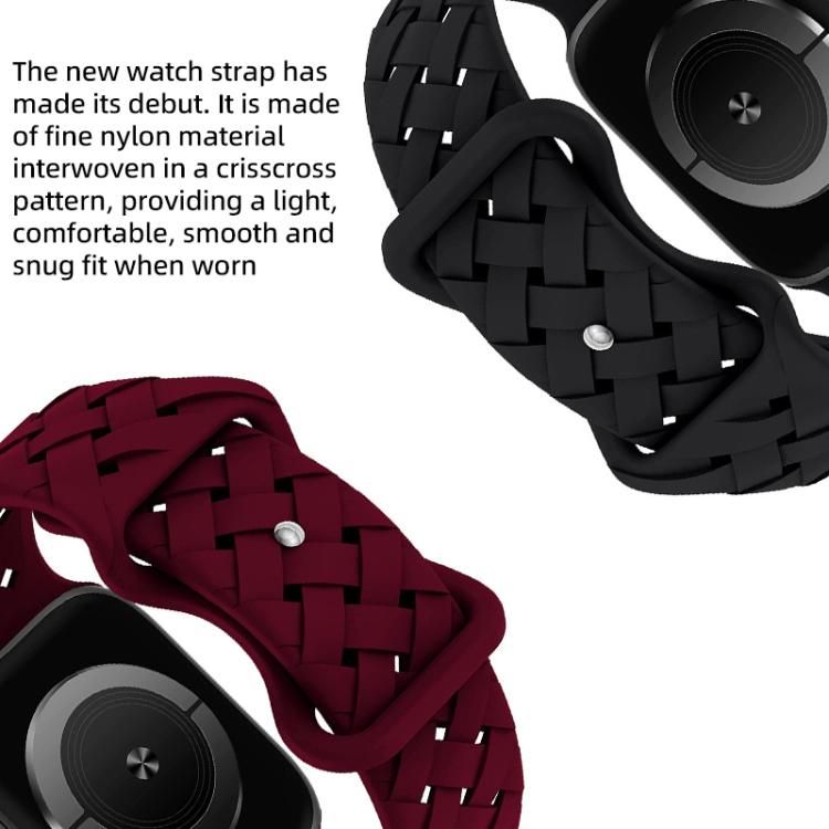 Cinturino per orologio in silicone intrecciato con fibbia a farfalla xDfind, For Apple Watch 42 / 44 / 45 / 46 / 49mm, For Apple Watch 38 / 40 / 41 / S10 42mm