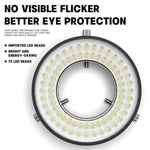 Luowei LS03 - Anello luminoso per microscopio ad alta luminosità con 72 LED, LUOWEI LS03