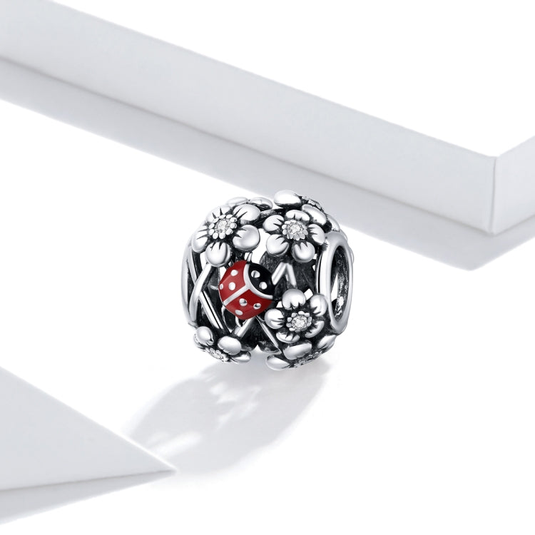 Accessori per collana braccialetto fai-da-te con perline coccinella da giardino in argento sterling S925, Elves Ladybug