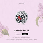 Accessori per collana braccialetto fai-da-te con perline coccinella da giardino in argento sterling S925, Elves Ladybug