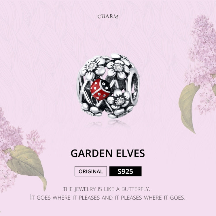 Accessori per collana braccialetto fai-da-te con perline coccinella da giardino in argento sterling S925, Elves Ladybug