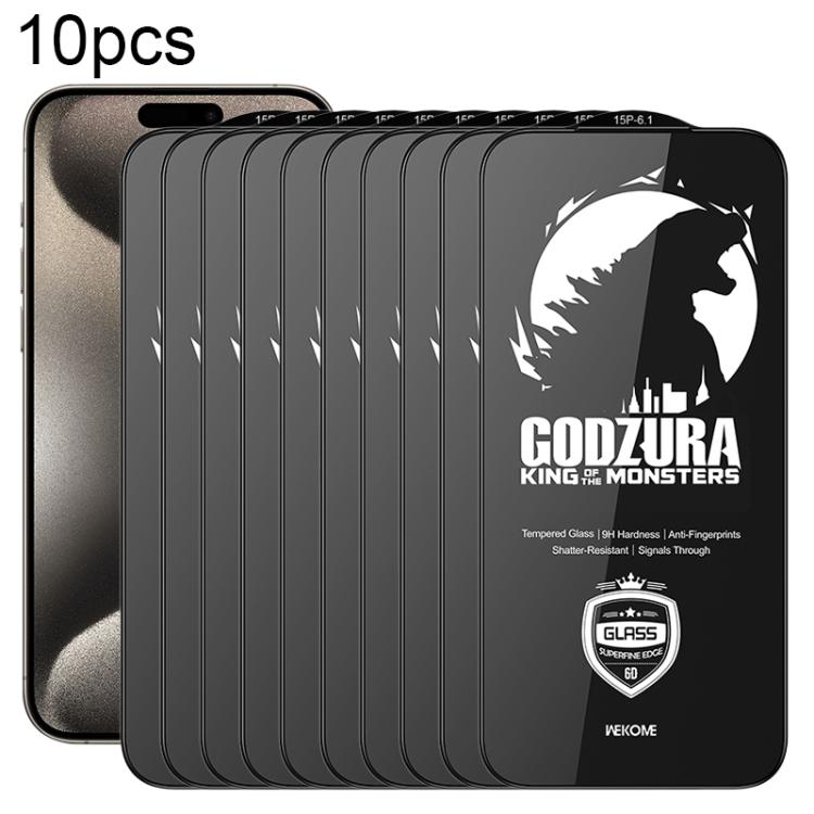 WK WTP-124 10 pezzi Pellicola in vetro temperato HD a schermo intero con bordo ultra sottile e curvatura 6D, For iPhone 17 Pro Max, For iPhone 17 Pro, For iPhone 16 Pro / 17, For iPhone Air, For iPhone 16 Pro Max, For iPhone 16 Plus / 15 Plus          ...
