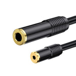 3.5mm Dual-channel Female to 6.35mm Dual-channel Female Stereo Audio Cable, 0.5m, 1.8m, 3m