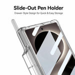 Custodia per telefono GKK con cerniera airbag integrata e copertura completa, con supporto/portapenna (penna non inclusa)., For Galaxy Z Fold8 Ultra 5G, For Samsung Galaxy Z Fold7 5G