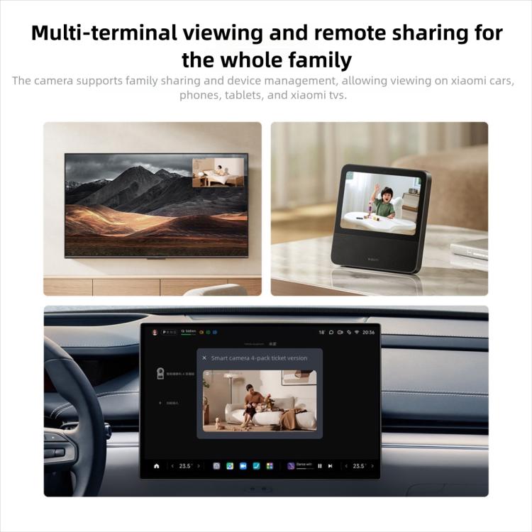 Telecamera intelligente Xiaomi Mijia originale con doppia lente PTZ a 360 gradi, rilevamento AI, 5 MP, WiFi 6, per la sicurezza domestica e compatibile con l'app Mi Home., Xiaomi Mijia Smart Camera 4 Dual Lens
