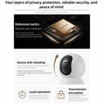 Telecamera intelligente Xiaomi originale 4 4K Dual-band Wi-Fi 6 8MP HDR Tracciamento AI Visione notturna Audio bidirezionale Sicurezza domestica Baby monitor Telecamera per animali domestici, Xiaomi Smart Camera 4 4K