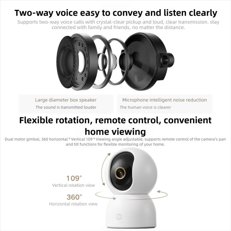 Telecamera intelligente Xiaomi originale 4 4K Dual-band Wi-Fi 6 8MP HDR Tracciamento AI Visione notturna Audio bidirezionale Sicurezza domestica Baby monitor Telecamera per animali domestici, Xiaomi Smart Camera 4 4K
