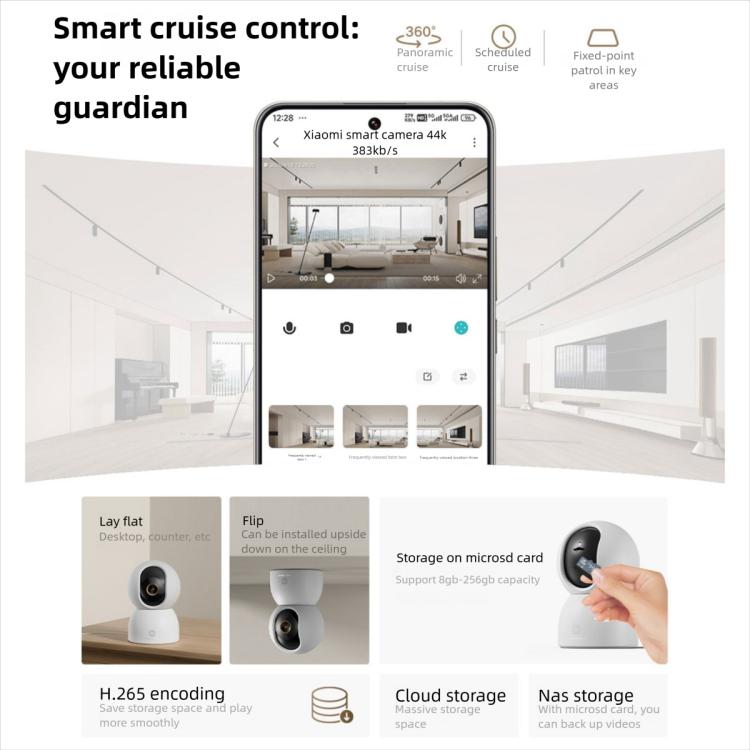 Telecamera intelligente Xiaomi originale 4 4K Dual-band Wi-Fi 6 8MP HDR Tracciamento AI Visione notturna Audio bidirezionale Sicurezza domestica Baby monitor Telecamera per animali domestici, Xiaomi Smart Camera 4 4K