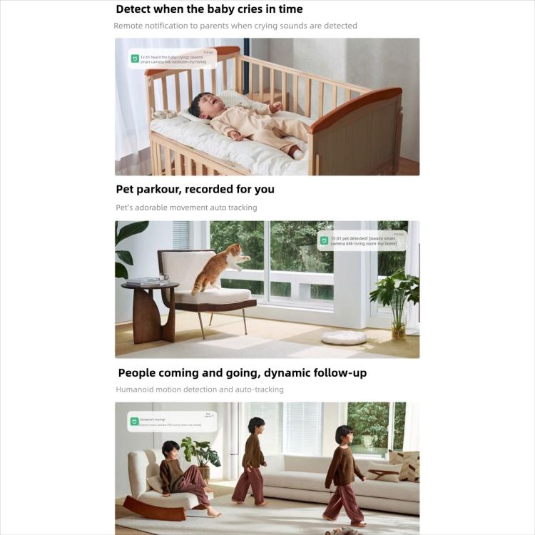 Telecamera intelligente Xiaomi originale 4 4K Dual-band Wi-Fi 6 8MP HDR Tracciamento AI Visione notturna Audio bidirezionale Sicurezza domestica Baby monitor Telecamera per animali domestici, Xiaomi Smart Camera 4 4K