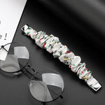 Cinturino per orologio xDfind in poliestere elastico a forma di ghirlanda per Fitbit Luxe, S, L