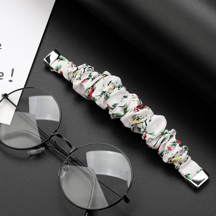 Cinturino per orologio xDfind in poliestere elastico a forma di ghirlanda per Fitbit Luxe, S, L