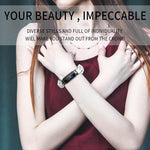 Cinturino per orologio xDfind in poliestere elastico a forma di ghirlanda per Fitbit Luxe, S, L
