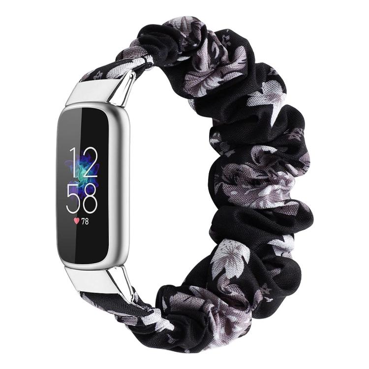 Cinturino per orologio xDfind in poliestere elastico a forma di ghirlanda per Fitbit Luxe, S, L