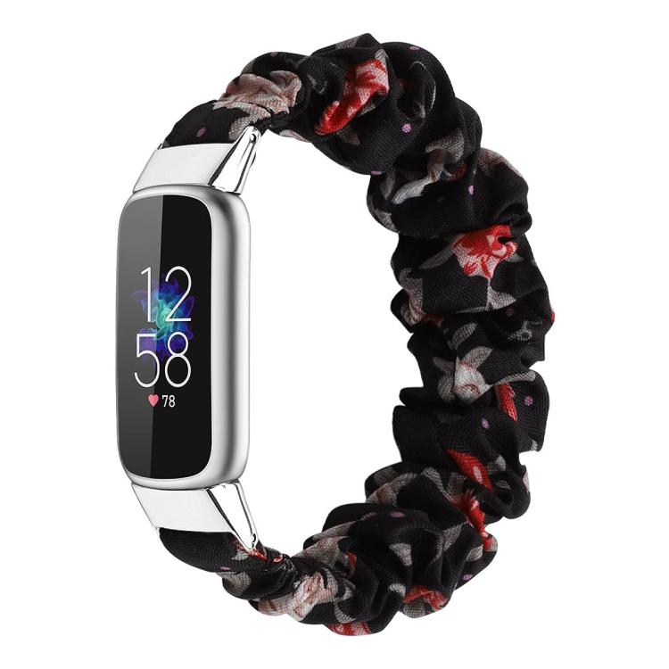 Cinturino per orologio xDfind in poliestere elastico a forma di ghirlanda per Fitbit Luxe, S, L