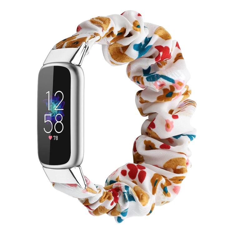 Cinturino per orologio xDfind in poliestere elastico a forma di ghirlanda per Fitbit Luxe, S, L