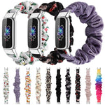 Cinturino per orologio xDfind in poliestere elastico a forma di ghirlanda per Fitbit Luxe, S, L