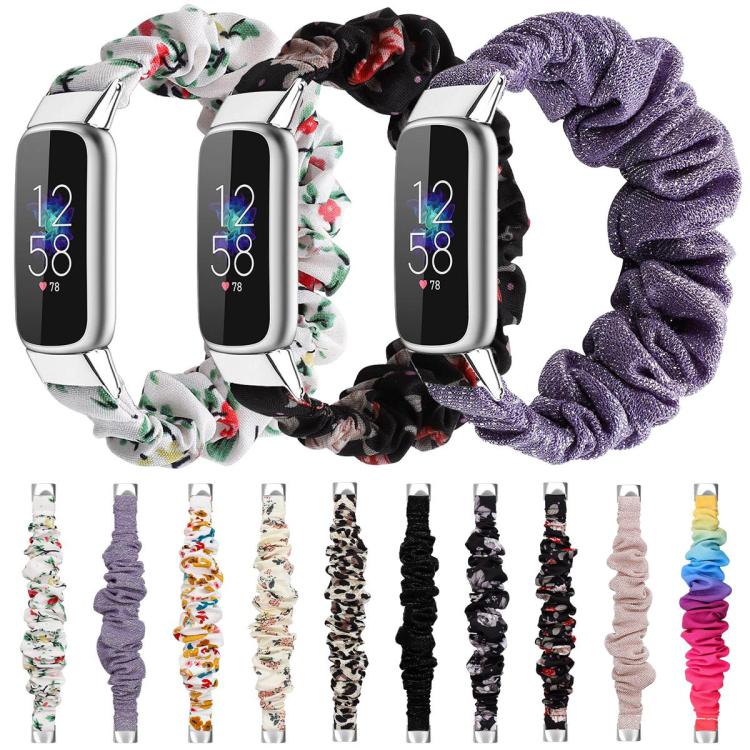 Cinturino per orologio xDfind in poliestere elastico a forma di ghirlanda per Fitbit Luxe, S, L