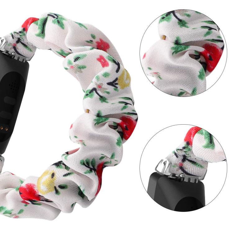 Cinturino per orologio xDfind in poliestere elastico a forma di ghirlanda per Fitbit Inspire, S, L