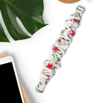 Cinturino per orologio xDfind in poliestere elastico a forma di ghirlanda per Fitbit Inspire, S, L