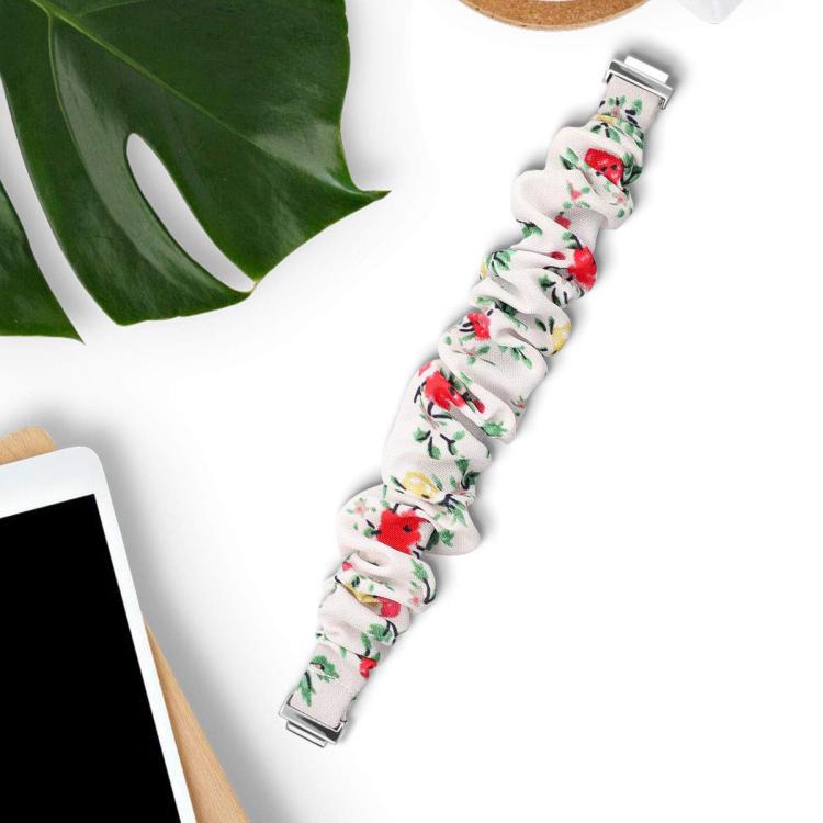 Cinturino per orologio xDfind in poliestere elastico a forma di ghirlanda per Fitbit Inspire, S, L