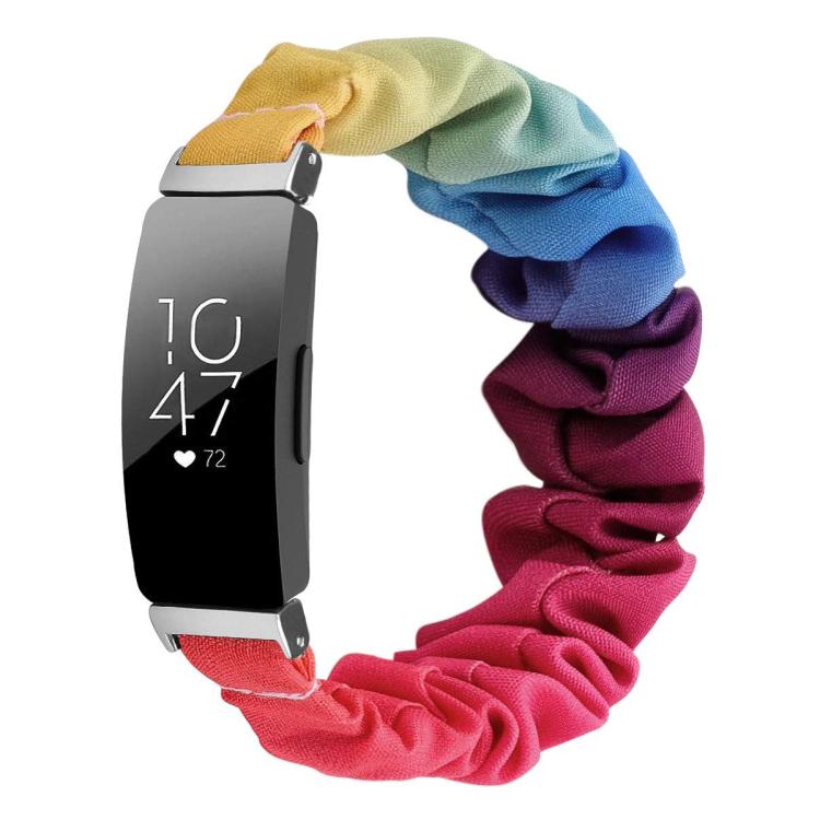 Cinturino per orologio xDfind in poliestere elastico a forma di ghirlanda per Fitbit Inspire, S, L