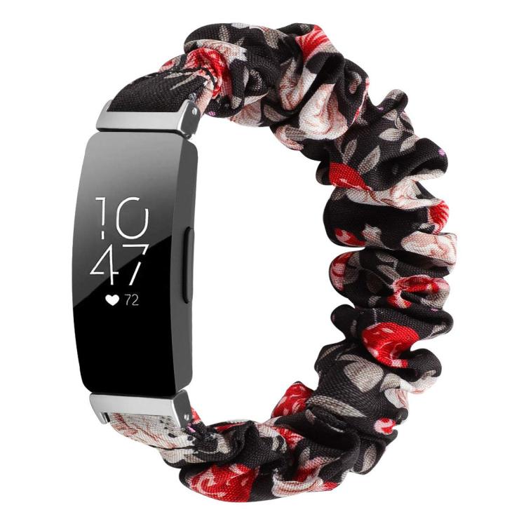 Cinturino per orologio xDfind in poliestere elastico a forma di ghirlanda per Fitbit Inspire, S, L