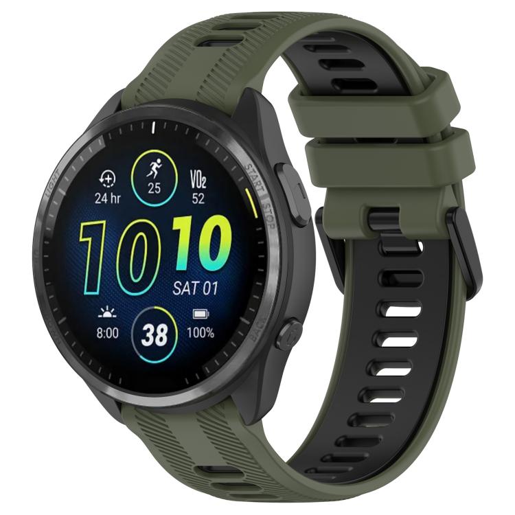 Cinturino per orologio xDfind in silicone bicolore, For Garmin Forerunner 965
