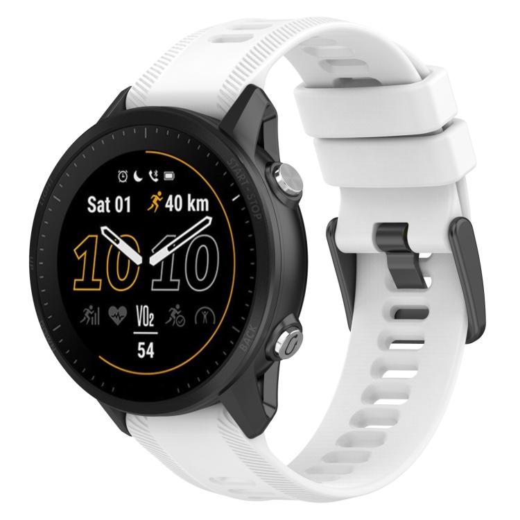 Cinturino per orologio in silicone tinta unita con fibbia nera xDfind, For Garmin Forerunner 955