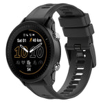 Cinturino per orologio in silicone tinta unita con fibbia nera xDfind, For Garmin Forerunner 955