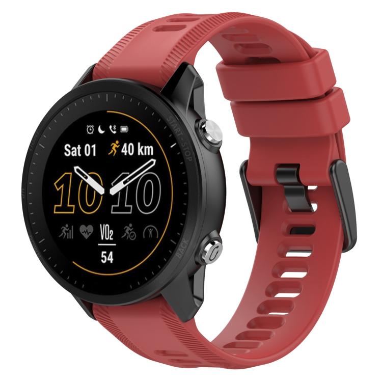 Cinturino per orologio in silicone tinta unita con fibbia nera xDfind, For Garmin Forerunner 955
