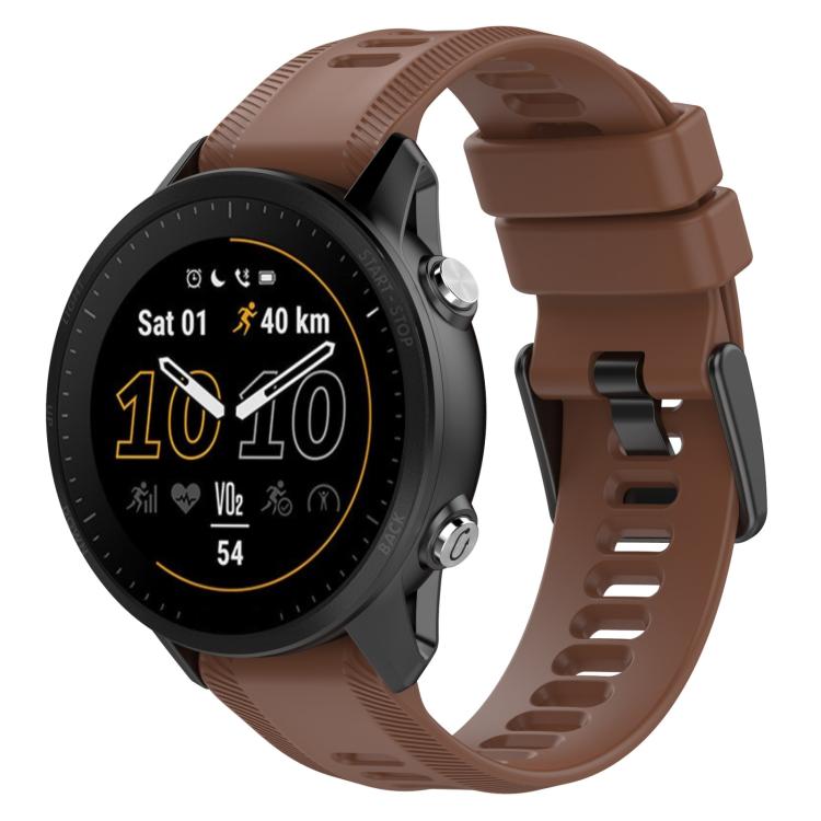Cinturino per orologio in silicone tinta unita con fibbia nera xDfind, For Garmin Forerunner 955