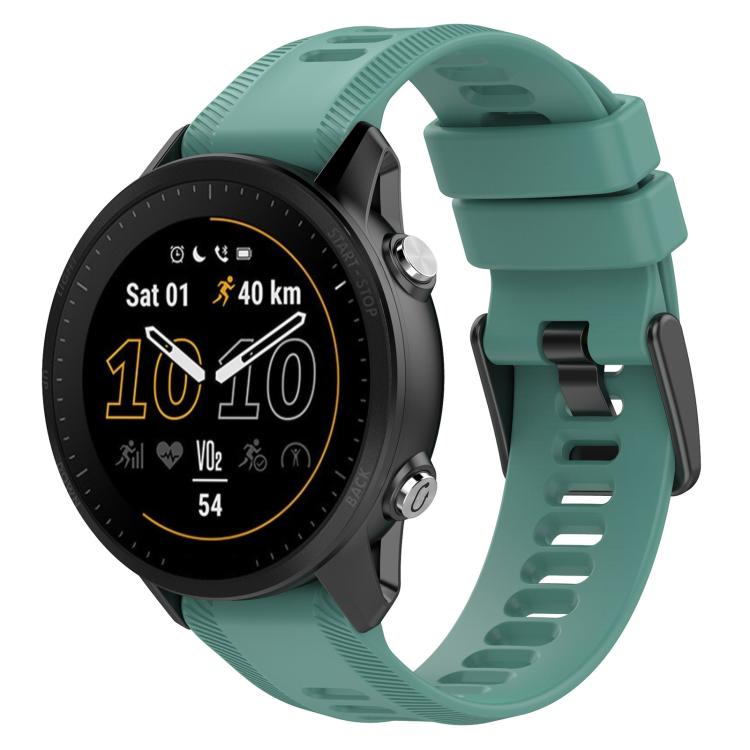 Cinturino per orologio in silicone tinta unita con fibbia nera xDfind, For Garmin Forerunner 955
