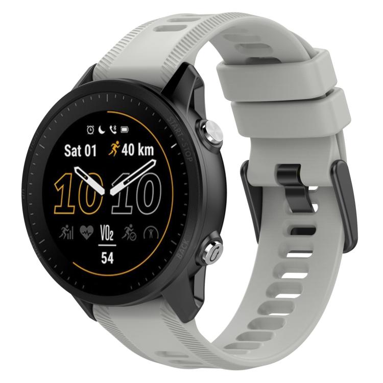 Cinturino per orologio in silicone tinta unita con fibbia nera xDfind, For Garmin Forerunner 955